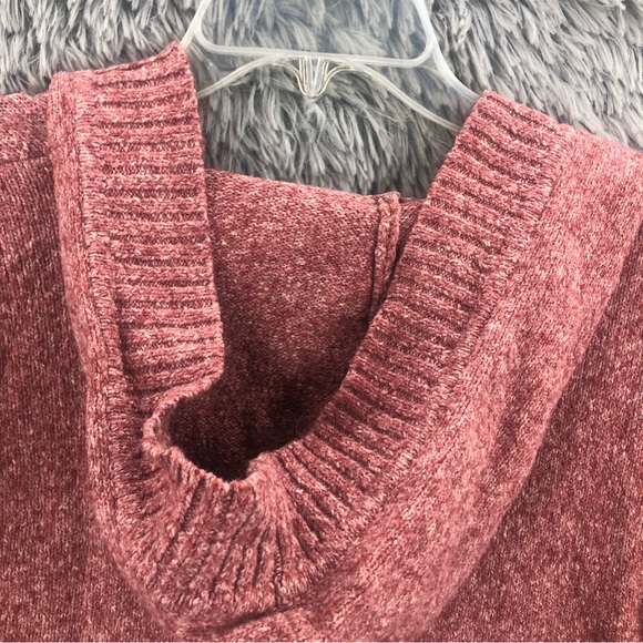 Maurices Sweater Womens Large Heathered Vneck Hooded Pullover - Picture 11 of 11